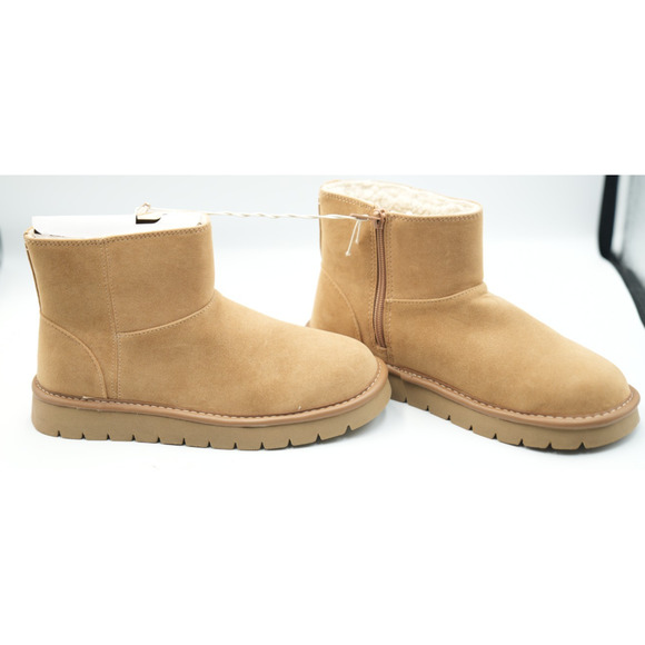 Universal Thread-Women's tan faux‎ suede memory foam size zip boots size 6 - Picture 3 of 8
